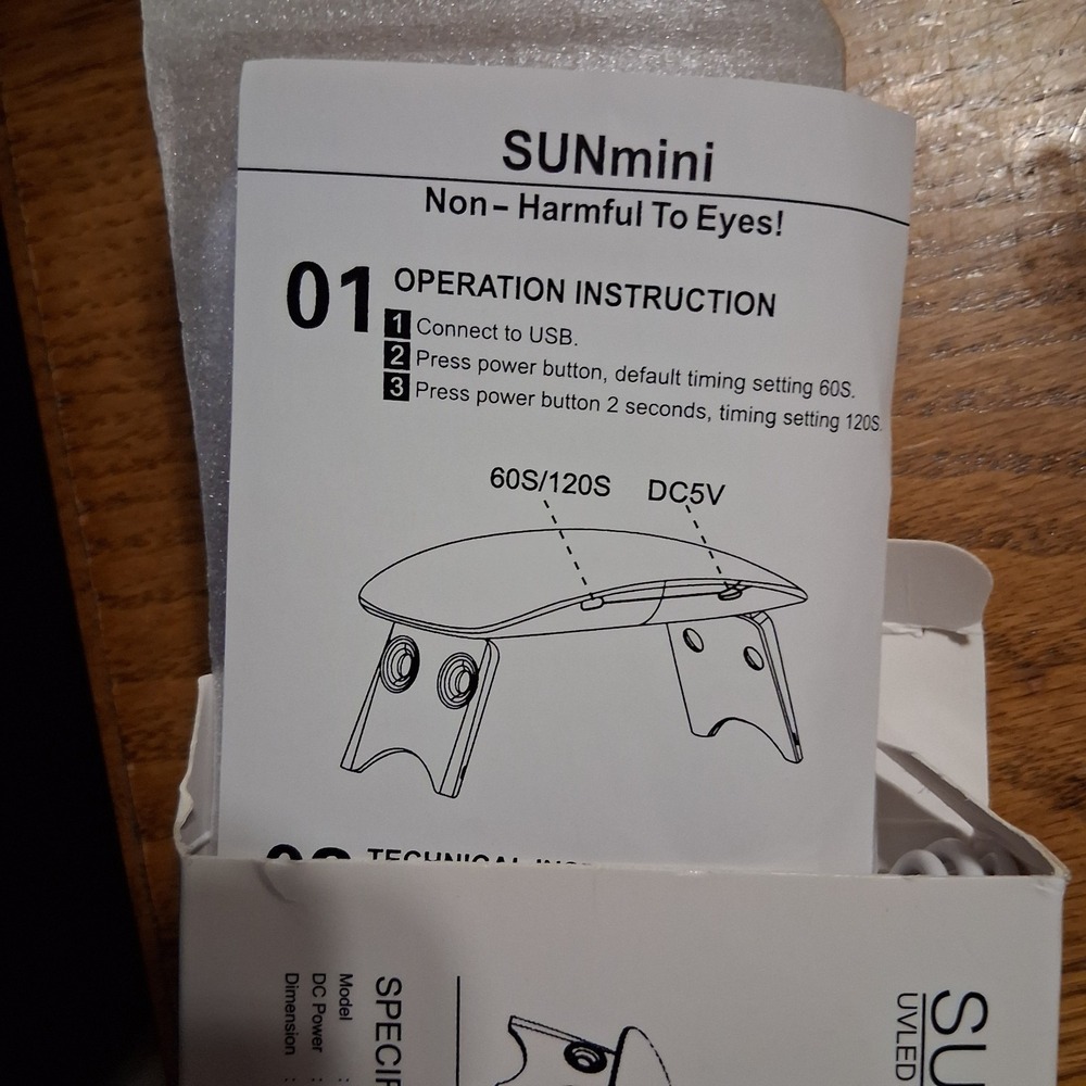 SunMini UV Nail Lamp New NIB